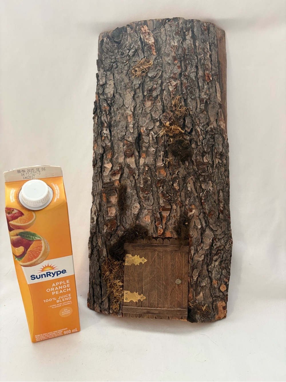Tall wooden handmade fairy door